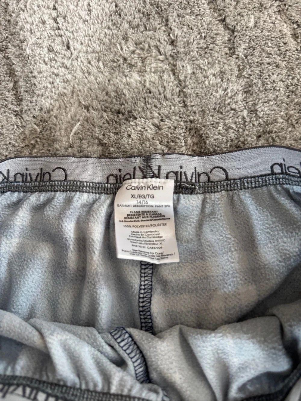 Calvin Klein Red & Blue Plaid Pajama Pants Set